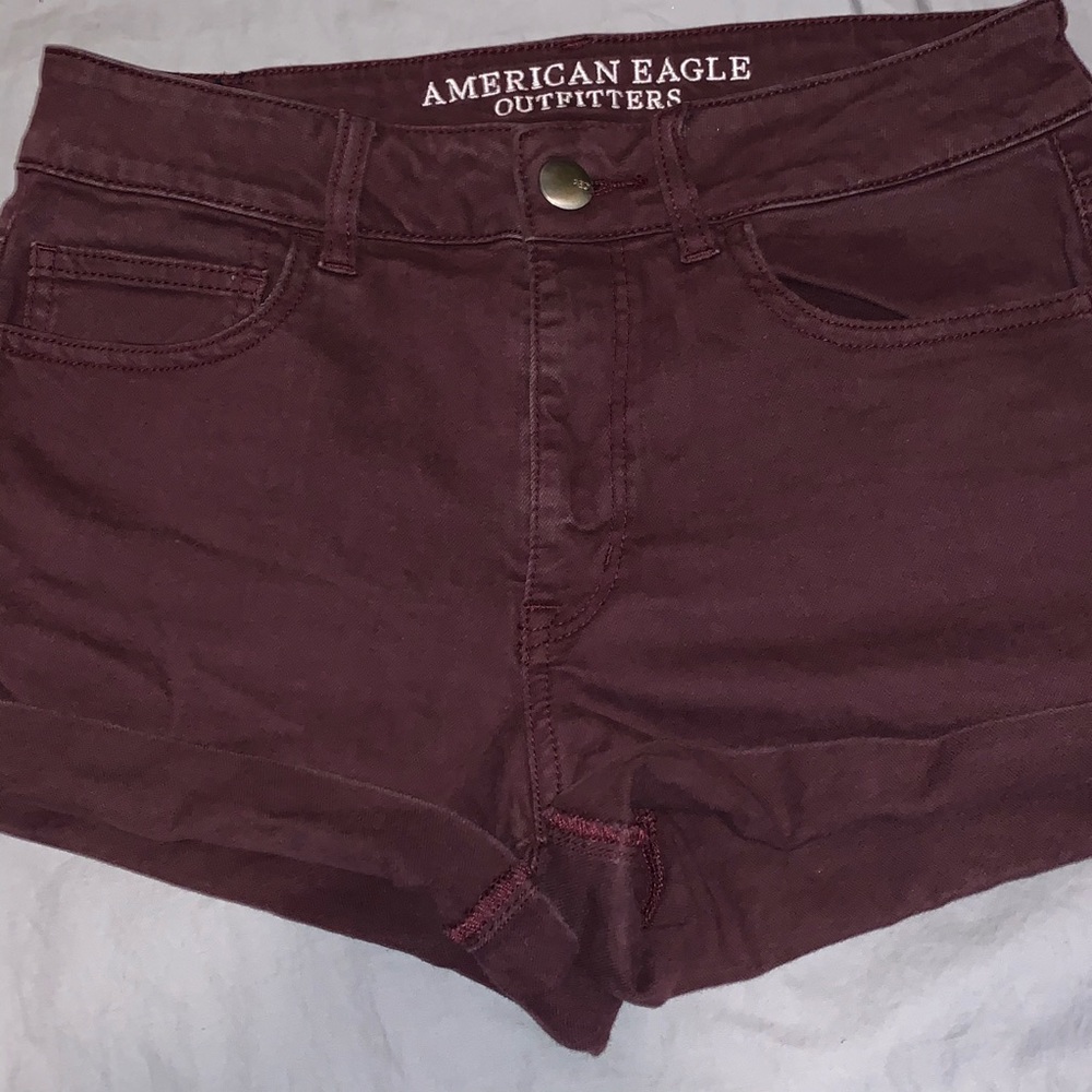 American eagle outfitters burgundy shorts